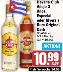HIT Havana Club Añejo 3 Años, Especial oder Myers's Rum Original Dark Angebot