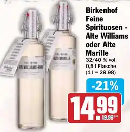 HIT Birkenhof Feine Spirituosen - Alte Williams oder Alte Marille Angebot
