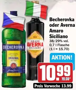 HIT Becherovka oder Averna Amaro Siciliano Angebot