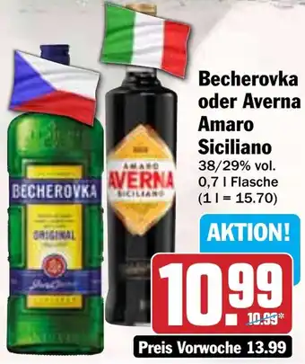 HIT Becherovka oder Averna Amaro Siciliano Angebot