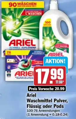 HIT Ariel Waschmittel Pulver, Flüssig oder Pods Angebot