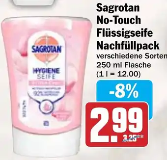 HIT Sagrotan No-Touch Flüssigseife Nachfüllpack Angebot