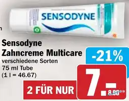 HIT Sensodyne Zahncreme Multicare Angebot