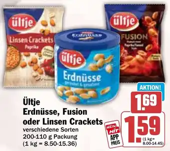 HIT Ültje Erdnüsse, Fusion oder Linsen Crackets Angebot