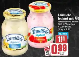 HIT Landliebe Joghurt mit Früchten Angebot