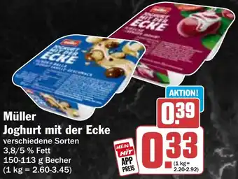 HIT Müller Joghurt mit der Ecke Angebot