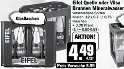 HIT Eifel Quelle oder Vilsa Brunnen Mineralwasser Angebot