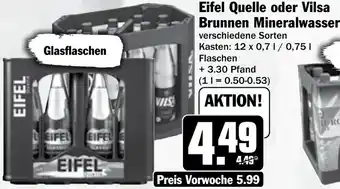 HIT Eifel Quelle oder Vilsa Brunnen Mineralwasser Angebot