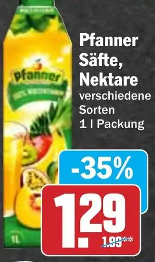 HIT Pfanner Säfte, Nektare Angebot