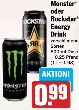 HIT Monster oder Rockstar Energy Drink Angebot