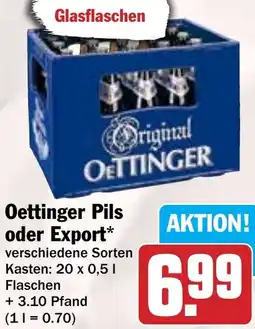 HIT Oettinger Pils oder Export Angebot