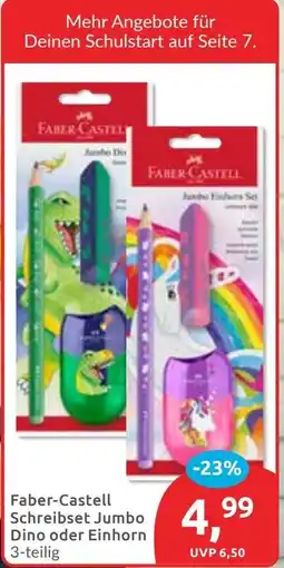 Budni Faber-Castell Schreibset Jumbo Dino oder Einhorn Angebot