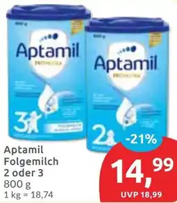 Budni Aptamil Folgemilch 2 oder 3 Angebot