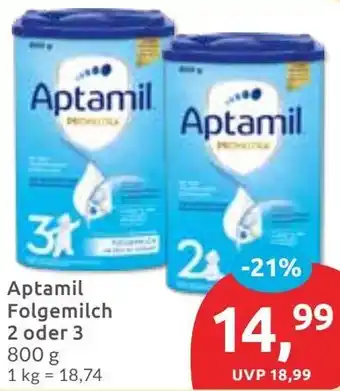 Budni Aptamil Folgemilch 2 oder 3 Angebot