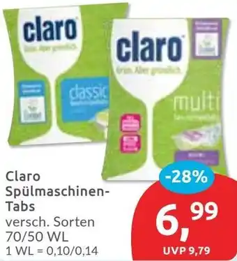 Budni Claro Spülmaschinen Tabs Angebot