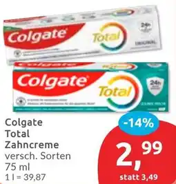 Budni Colgate Total Zahncreme Angebot