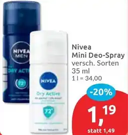 Budni Nivea Mini Deo-Spray Angebot