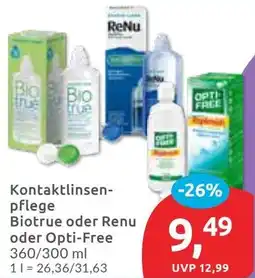 Budni Kontaktlinsenpflege Biotrue oder Renu oder Opti-Free Angebot