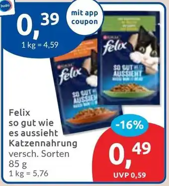 Budni Felix so gut wie es aussieht Katzennahrung Angebot