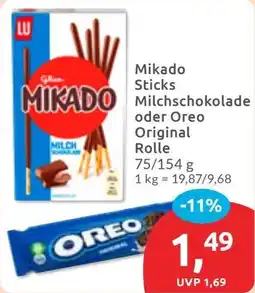 Budni Mikado Sticks Milchschokolade oder Oreo Original Rolle Angebot