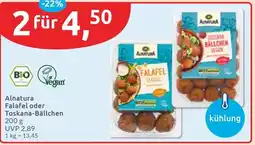 Budni Alnatura Falafel oder Toskana-Bällchen Angebot