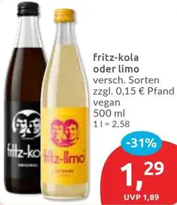 Budni fritz-kola oder limo Angebot