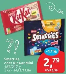 Budni Smarties oder Kit Kat Mini Angebot
