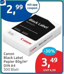 Budni Canon Black Label Papier 80g/m² DIN A4 Angebot