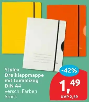 Budni Stylex Dreiklappmappe mit Gummizug DIN A4 Angebot