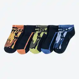 NKD Kinder-Jungen-Sneaker-Socken mit Camouflage-Muster, 5er-Pack Angebot