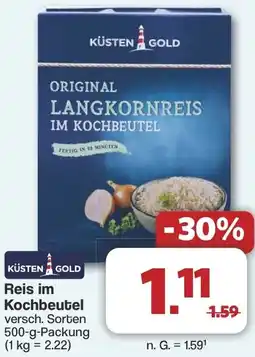 Famila Nord West KÜSTEN GOLD Reis im Kochbeutel Angebot