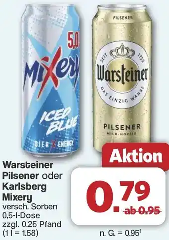 Famila Nord West Warsteiner Pilsener oder Karlsberg Mixery Angebot