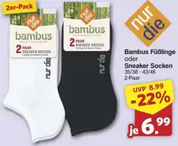 Famila Nord West nur die Bambus Füßlinge oder Sneaker Socken Angebot