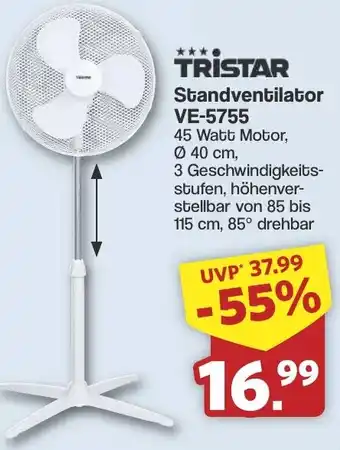 Famila Nord West TRISTAR Standventilator VE-5755 Angebot