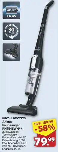 Famila Nord West Rowenta Akkustaubsauger RH6545WH Angebot