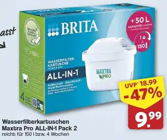 Famila Nord West Brita Wasserfilterkartuschen Maxtra Pro ALL-IN-1 Pack 2 Angebot