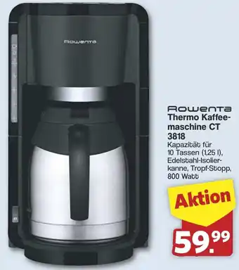 Famila Nord West Rowenta Thermo Kaffeemaschine CT 3818 Angebot