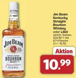 Famila Nord West Jim Beam Kentucky Straight Bourbon Whiskey oder Likör Angebot