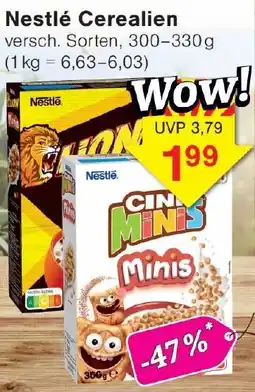 Wiglo Wunderland Nestlé Cerealien Angebot