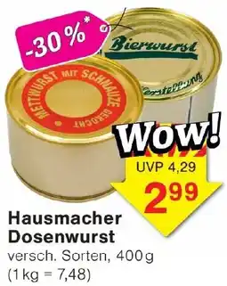 Wiglo Wunderland Hausmacher Dosenwurst Angebot