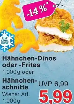 Wiglo Wunderland Hähnchen-Dinos oder Frites oder Hähnchenschnitte Angebot