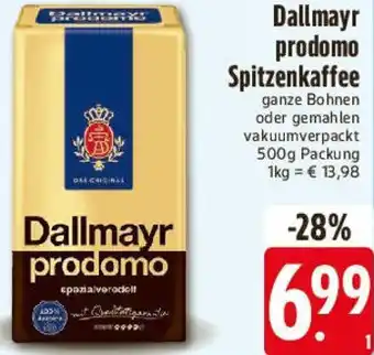 Edeka Dallmayr prodomo Spitzenkaffee Angebot