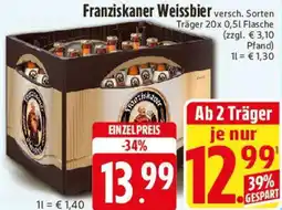 Edeka Franziskaner Weissbier Angebot