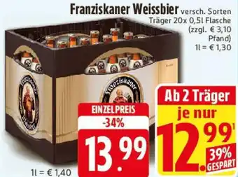 Edeka Franziskaner Weissbier Angebot