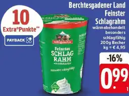 E-Center Berchtesgadener Land Feinster Schlagrahm Angebot