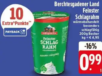 E-Center Berchtesgadener Land Feinster Schlagrahm Angebot