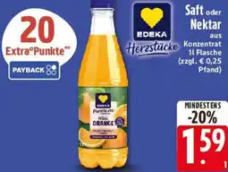 E-Center EDEKA Herzstücke Saft oder Nektar Angebot