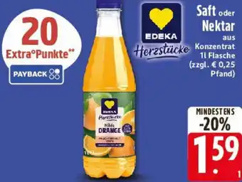 E-Center EDEKA Herzstücke Saft oder Nektar Angebot
