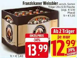 E-Center Franziskaner Weissbier Angebot