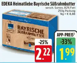E-Center EDEKA Heimatliebe Bayrische Süßrahmbutter Angebot